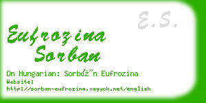 eufrozina sorban business card